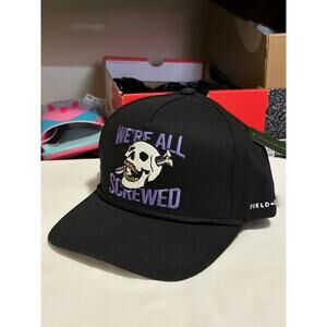 Field Grade Black Twill Screwed SnapBack Hat / $32 Retail!! / Brand New